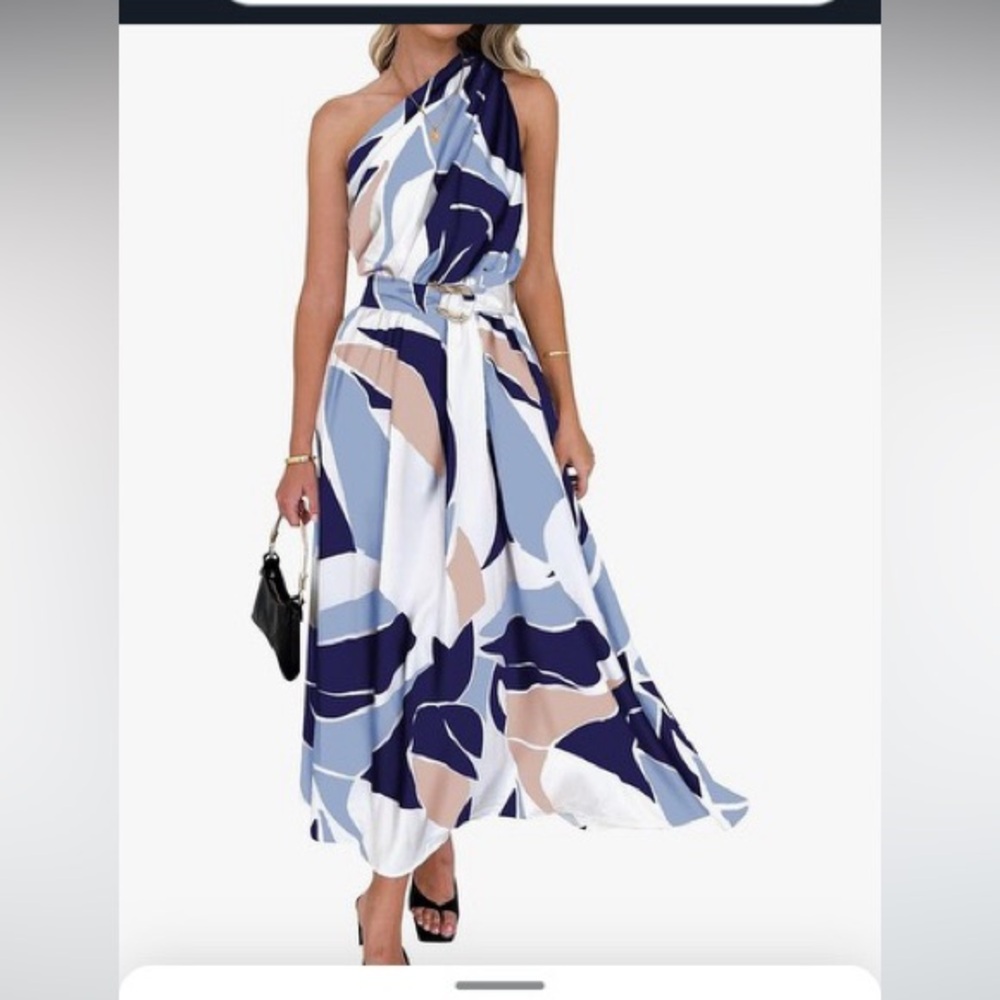 One Shoulder Maxi Dress